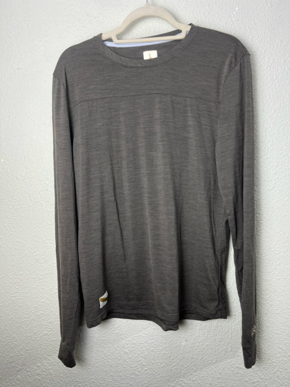 Tracksmith Mens Harrier Long Sleeve Running Shirt  Large